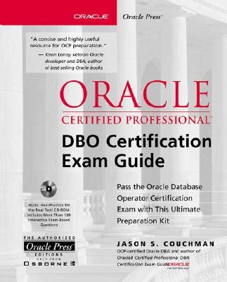 oracle8i certified professional dbo certification exam guide 1st edition jason s couchman 0072123613,