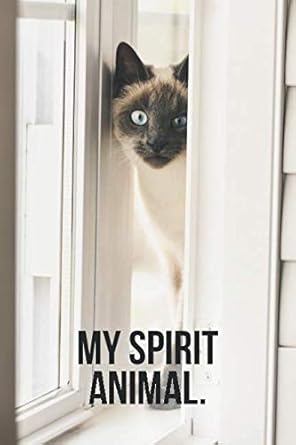 my spirit animal peekaboo siamese cat journal 1st edition golding notebooks 1797845586, 978-1797845586