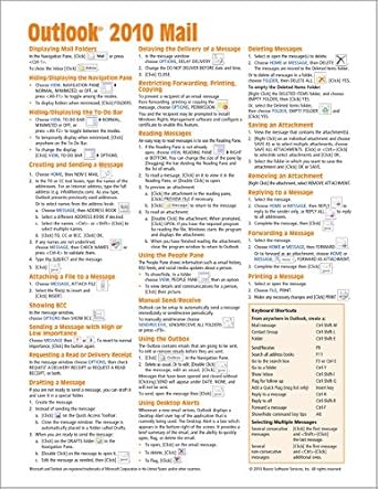microsoft outlook 2010 mail quick reference guide 1st edition beezix inc ,beezix inc 1936220164,