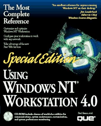 using windows nt worskstation 4 0 1st edition paul sanna 0789706733, 978-0789706737