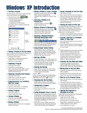 microsoft windows xp introduction quick reference guide 1st edition beezix inc 1934433012, 978-1934433010