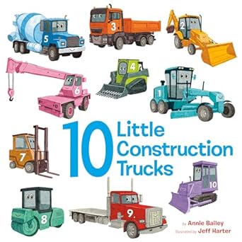 10 little construction trucks 1st edition annie bailey ,jeff harter 0593710118, 978-0593710111