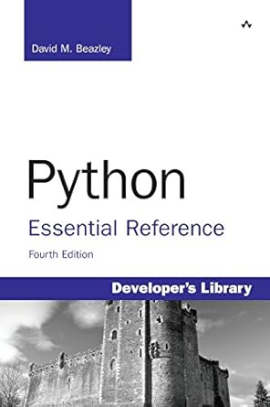 python essential reference 1st edition david beazley 0672329786, 978-0672329784