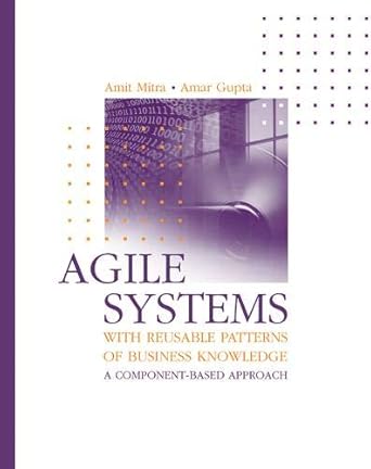 agile systems with reusable patterns of business knowledge a component based approach 1st edition amit mitra