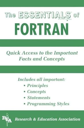 the essentials of fortran 1st edition d rev smorlarski 0878916636, 978-0878916634