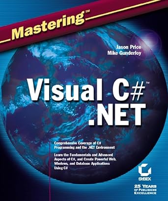 mastering visual c# net 1st edition jason price ,mike gunderloy 0782129110, 978-0782129113