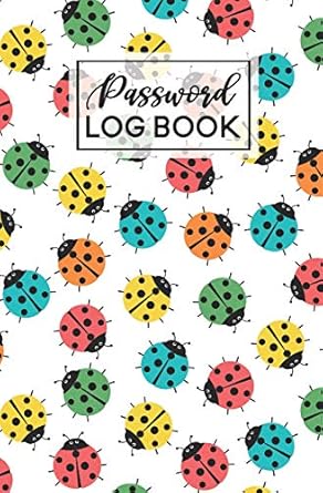 password log book lady bug pattern internet password keeper journal online username login notebook organizer