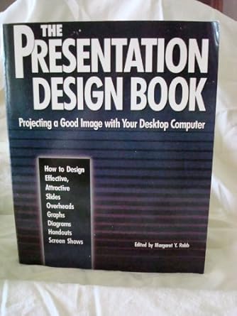 the presentation design book projecting a good image with your desktop computer 1st edition margaret y rabb