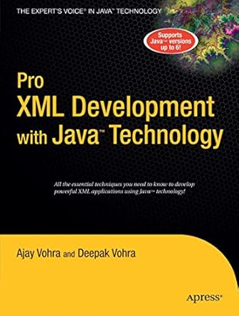 pro xml development with java technology 1st edition ajay vohra ,deepak vohra 1590597060, 978-1590597064