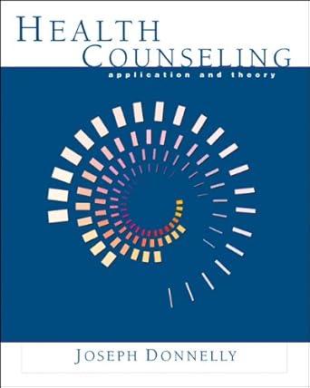 health counseling application and theory 1st edition joseph donnelly 0534602649, 978-0534602642