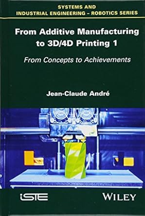 from additive manufacturing to 3d/4d printing 1 from concepts to achievements 1st edition jean claude andre