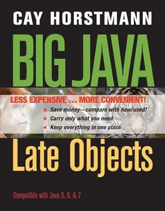 big java binder ready version late objects 1st edition cay s horstmann 1118129423, 978-1118129425
