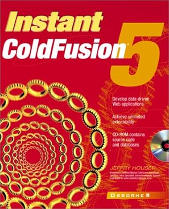 instant coldfusion 5 1st edition jeffry houser 0072132388, 978-0072132380