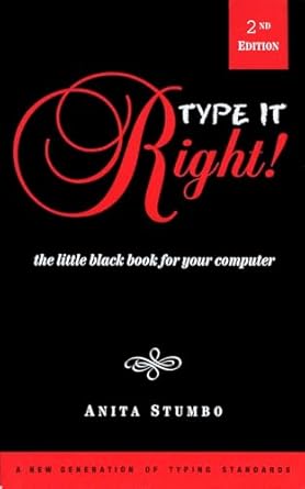 type it right the little black book for your computer 1st edition antia stumbp 1886110077, 978-1886110076
