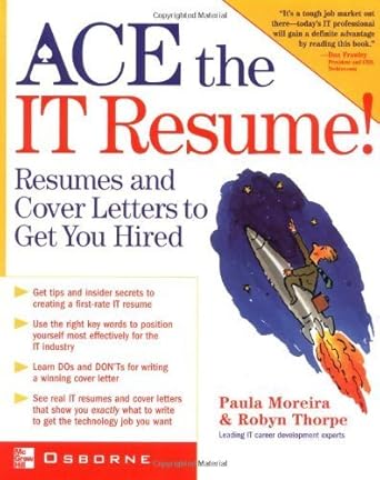 ace the it resume 1st edition paula moreira ,robyn thorpe 0072194030, 978-0072194036