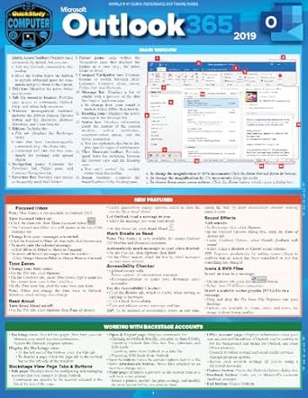 microsoft outlook 365 2019 a quickstudy laminated software reference guide 1st edition joan lambert