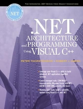 net architecture and programming using visual c++ 1st edition peter thorsteinson ,robert j oberg 0130652075,
