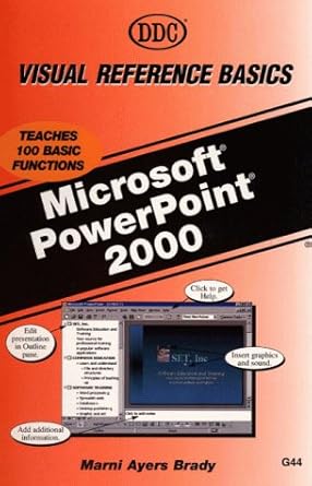 powerpoint 2000 visual reference basics 1st edition marni ayers brady 1562436325, 978-1562436322