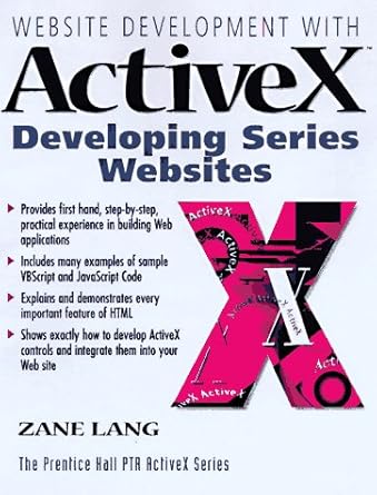 activex all in one a web developers guide 1st edition zane lang 0136190995, 978-0136190998