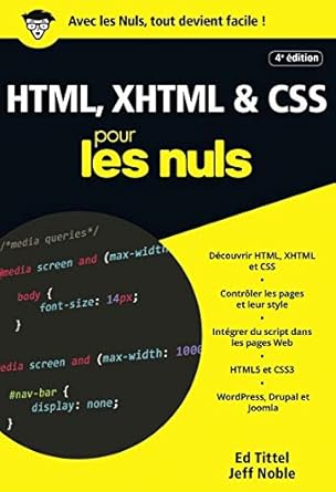html xhtml and css poche pour les nuls 4e 1st edition ed tittel ,jeff noble ,patricia moritz ,jean louis