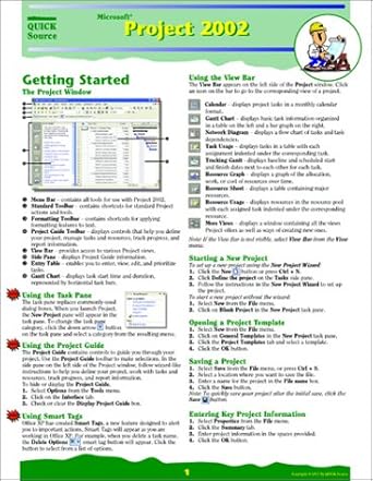 microsoft project 2002 quick source guide 1st edition quick source 1932104046, 978-1932104042