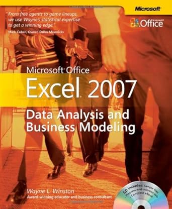 microsoft office excel 2007 data analysis and business modeling 1st edition wayne l winston ,wayne winston