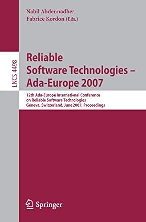 reliable software technologies ada europe 2007 12th ada europe international conference on reliable software