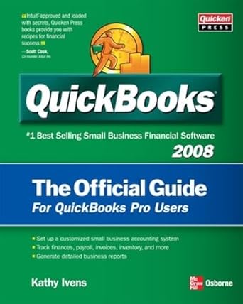 quickbooks 2008 the official guide 1st edition kathy ivens 0071495797, 978-0071495790