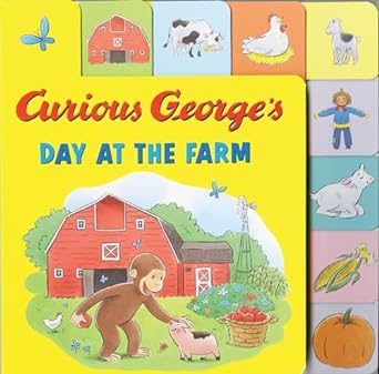 curious georges day at the farm tabbed lift the flaps 1st edition h a rey 0544988744, 978-0544988743