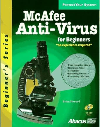mcafee anti virus for beginners 1st edition brian howard 1557553181, 978-1557553188