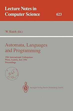 automata languages and programming 19th international colloquium wien austria july 13 17 1992 proceedings 1st