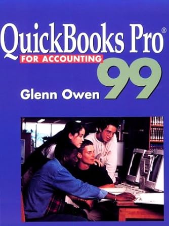 quickbooks pro 99 for accounting 1st edition glenn owen 0324028318, 978-0324028317