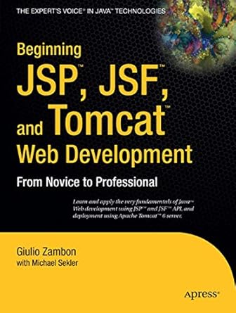 beginning jsp jsf and tomcat web development from novice to professional 1st edition giulio zambon ,michael