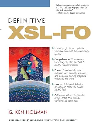definitive xsl fo 1st edition g ken holman 0131403745, 978-0131403741