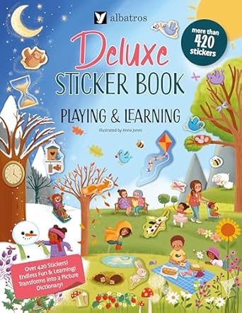 deluxe sticker book playing and learning 1st edition joli hannah ,anna jones 8000074699, 978-8000074696