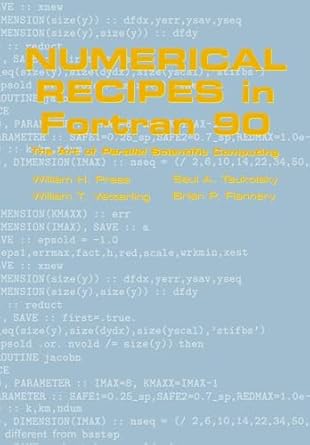 numerical recipes in fortran 90 volume 2 volume 2 of fortran numerical recipes the art of parallel scientific