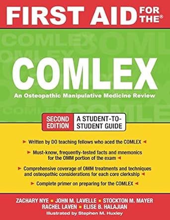 first aid for the comlex 1st edition zachary nye ,john m lavelle ,stockton m mayer ,rachel laven ,elise b