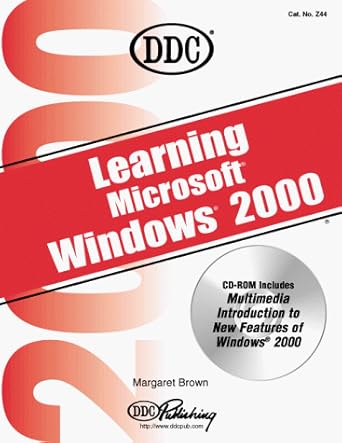 learning microsoft windows 2000 1st edition margaret brown ,rebecca j fiala 1562437488, 978-1562437480