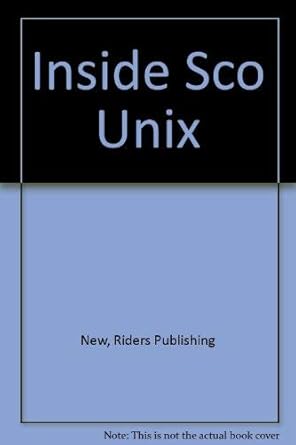 inside sco unix 1st edition riders publishing new 1562050281, 978-1562050283