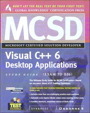mcsd visual c++ desktop applications study guide 1st edition inc syngress media 0072121343, 978-0072121346