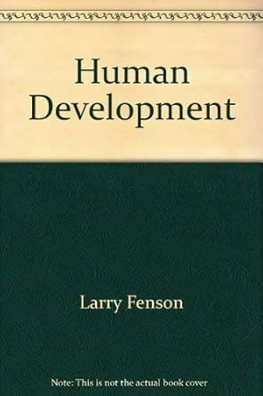 human development 1st edition editor hiram e fitzgerald 0879675039, 978-0879675035