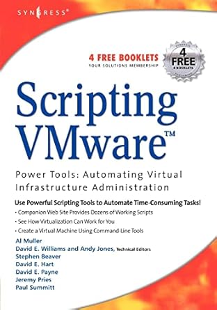 scripting vmware power tools automating virtual infrastructure administration 1st edition al muller