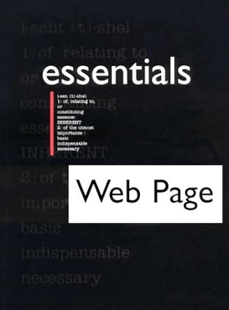 web page essentials 1st edition paul h zimmerman 1575763680, 978-1575763682