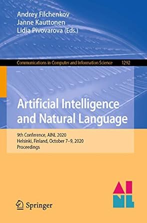 artificial intelligence and natural language 9th conference ainl 2020 helsinki finland october 7 9 2020