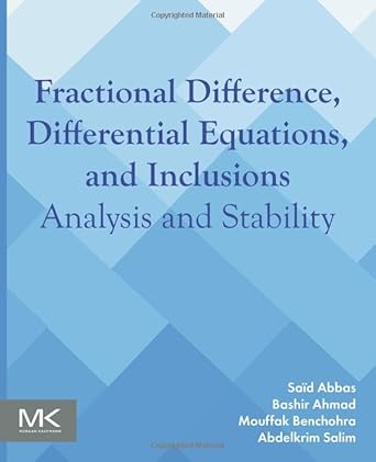 fractional difference differential equations and inclusions analysis and stability 1st edition said abbas