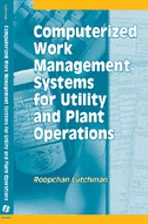 computerized work management systems for utility and plant operations 1st edition roopchan lutchman