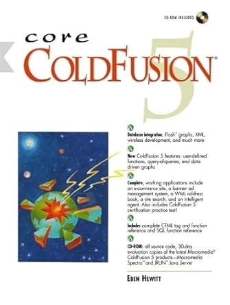 core coldfusion 5 1st edition eben hewitt 0130660612, 978-0130660619