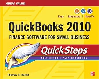 quickbooks 2010 quicksteps 1st edition thomas barich 0071633324, 978-0071633321