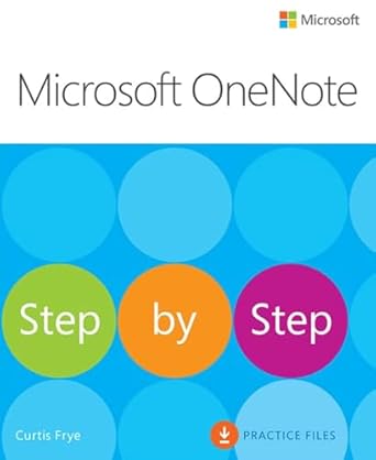 microsoft onenote step by step 1st edition curtis frye 0735697817, 978-0735697812