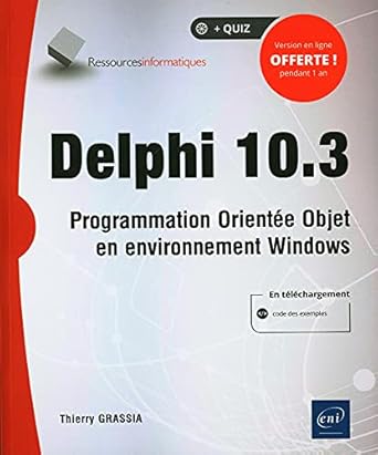 delphi programmation orientee objet en environnement windows 1st edition thierry grassia 2409024661,